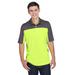 CORE365 CE101 Men's Balance Colorblock Performance PiquÃ© Polo Shirt in Safety Yellow/Carbon size 2XL | Polyester