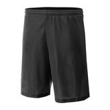 A4 NB5184 Athletic Youth Lined Micro Mesh Short in Black size Large | Polyester A4NB5184