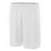 A4 NB5281 Athletic Youth Cooling Performance Power Mesh Practice Short in White size Large | Polyester A4NB5281