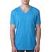 Next Level 6240 Men's CVC V T-Shirt in Turquoise size Large | Ringspun Cotton NL6240