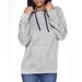 Next Level 9301 French Terry Pullover Hoody T-Shirt in Heather Gray/Midnight Navy Blue size XL | Cotton/Polyester Blend NL9301