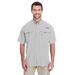 Columbia 7047 Men's Bahama II Short-Sleeve Shirt in Cool Grey size XL | Cotton/Nylon Blend 101165