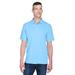 UltraClub 8445 Men's Cool & Dry Stain-Release Performance Polo Shirt in Columbia Blue size Small | Polyester
