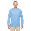 UltraClub 8622 Men's Cool & Dry Performance Long-Sleeve Top in Columbia Blue size 4XL | Polyester