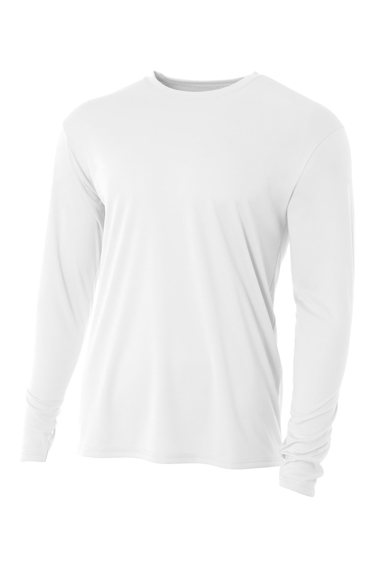 A4 NB3165 Youth Performance Crew in White size Medium | Polyester A4NB3165