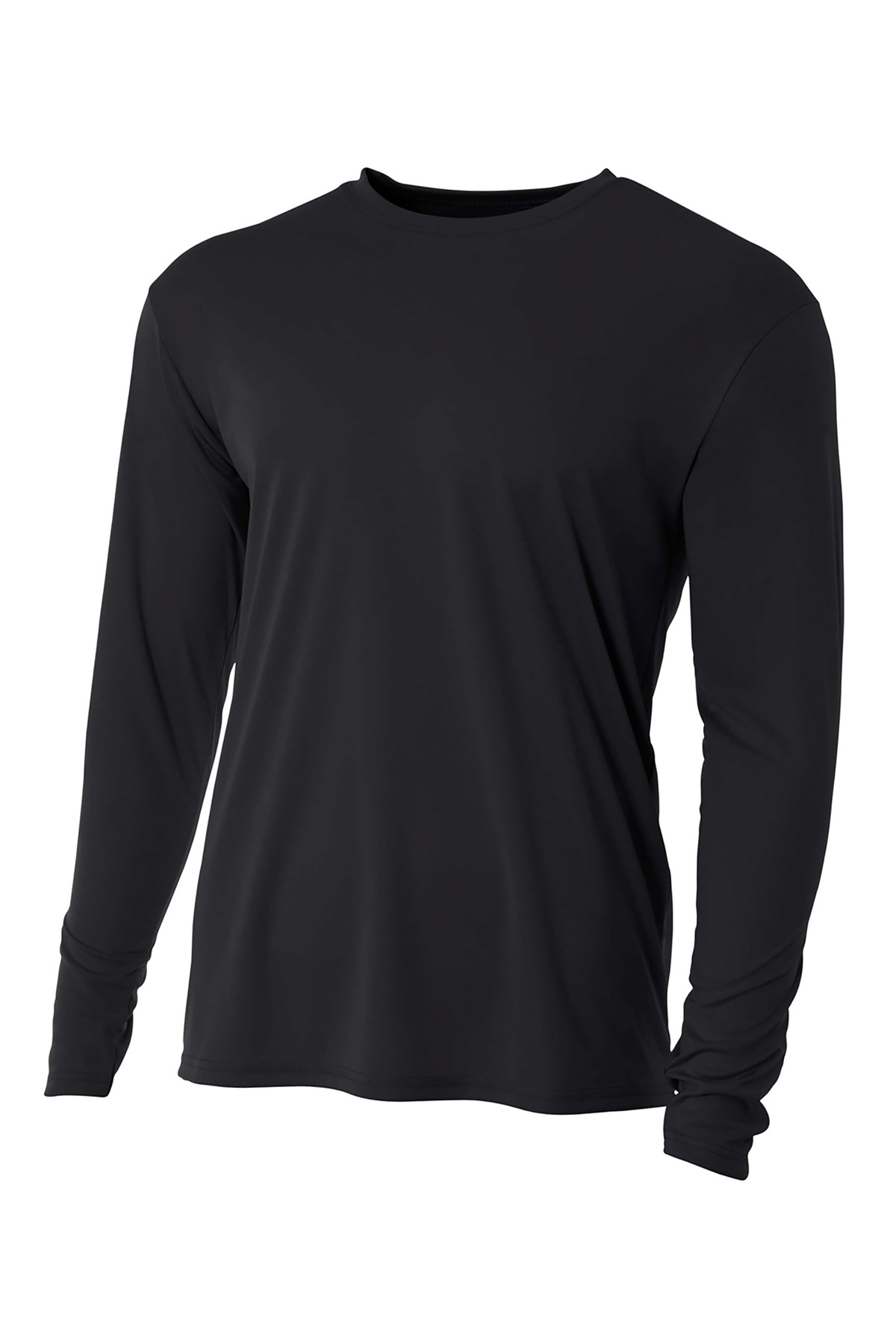 A4 NB3165 Youth Performance Crew in Black size Small | Polyester A4NB3165