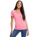 Next Level N1540 Women's Ideal V T-Shirt in Hot Pink size 2XL | Ringspun Cotton NL1540, 1540