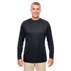 UltraClub 8622 Men's Cool & Dry Performance Long-Sleeve Top in Black size 4XL | Polyester