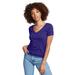 Next Level N1540 Women's Ideal V T-Shirt in Purple Rush size Small | Ringspun Cotton NL1540, 1540