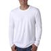 Next Level N3601 Men's Cotton Long-Sleeve Crew T-Shirt in White size 2XL 3601, NL3601