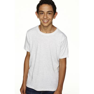 Next Level N6310 Youth Triblend Crew T-Shirt in Heather White size Medium | Ringspun Cotton NL6310, 6310