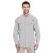 Columbia 7048 Men's Bahama II Long-Sleeve Shirt in Cool Grey size XL | Cotton/Nylon Blend 101162