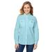 Columbia 7314 Women's Bahama Long-Sleeve Shirt in Clear Blue size XL | Cotton/Nylon Blend 139656