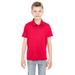 UltraClub 8210Y Youth Cool & Dry Mesh PiquÃ© Polo Shirt in Red size Large | Polyester