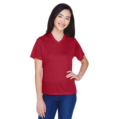 Team 365 TT11W Athletic Women's Zone Performance T-Shirt in Sport Scrlet Red size 3XL | Polyester