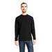 Next Level 9001 Long-Sleeve Crew with Pocket T-Shirt in Black size Medium | Cotton/Polyester Blend NL9001