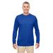 UltraClub 8622 Men's Cool & Dry Performance Long-Sleeve Top in Royal Blue size 3XL | Polyester