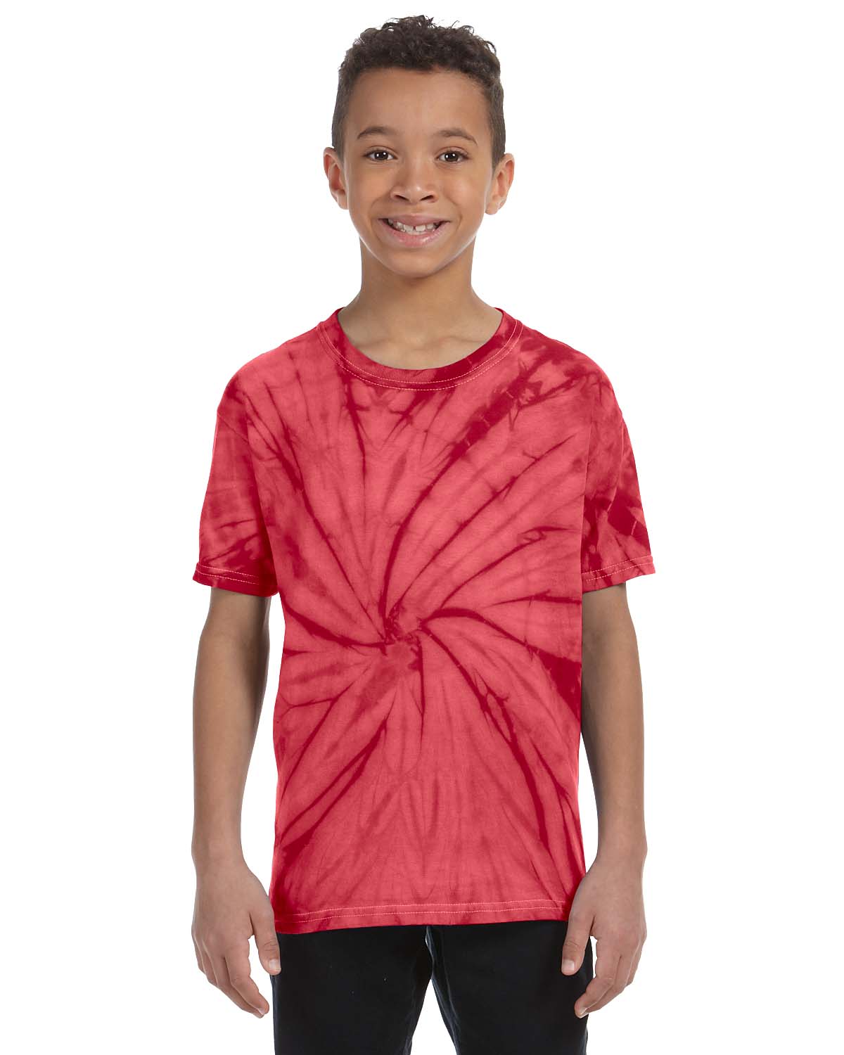 Tie-Dye CD101Y Youth 5.4 oz. Cotton Spider T-Shirt in Red size Small 1000Y, CD100Y, T1000Y
