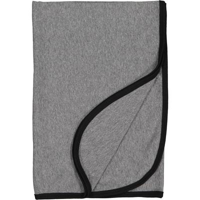 Rabbit Skins 1110 Infant Premium Jersey Blanket in Granite Heather/Black | Cotton LA1110