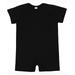 Rabbit Skins 4486 Infant Premium Jersey T-Romper Top in Black size 12MOS | Cotton/Polyester Blend LA4486