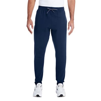 Jerzees 975MPR Adult Nublend Jogger Pant in J Navy Blue/Charcoal Grey size Large | Cotton/Polyester Blend 975MP