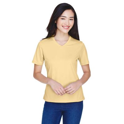 Team 365 TT11W Athletic Women's Zone Performance T-Shirt in Sport Vegas Gold size Large | Polyester
