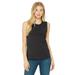 Bella + Canvas B6003 Women's Jersey Muscle Tank Top in Dark Grey Heather size Small | Ringspun Cotton 6003, BC6003