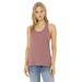 Bella + Canvas B6008 Women's Jersey Racerback Tank Top in Heather Mauve size Medium | Cotton 6008, BC6008