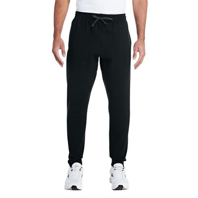 Jerzees 975MPR Adult Nublend Jogger Pant in Black/Charcoal Grey size Large | Cotton/Polyester Blend 975MP