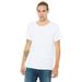 Bella + Canvas B3014 Men's Jersey Raw Neck T-Shirt in White size XL | Cotton 3014