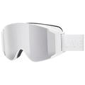 uvex g.gl 3000 TO - Skibrille für Damen und Herren - vergrößertes, beschlagfreies Sichtfeld - mit Wechselscheibe - white matt/silver-clear - one size