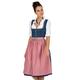 Stockerpoint Damen Dirndl Roseline Kleid für besondere Anlässe (ohne Bluse), blau-Altrosa, 42