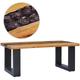 Table basse 100 x 50 x 40 cm Bois de teck massif et polyr�sine - Vidaxl