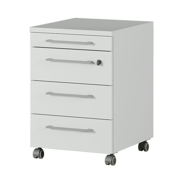 Germania-Werke Rollcontainer »Agenda« 3 klassische Schubladen grau, 42x61x49 cm