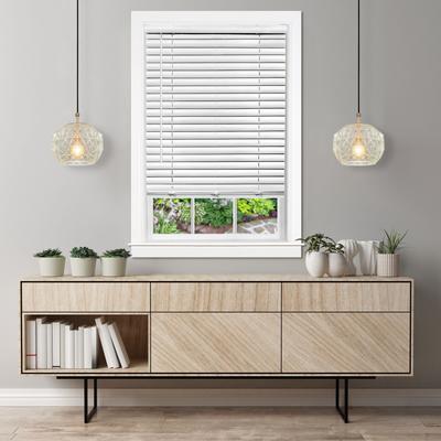 Wide Width Cordless GII Luna 2" Vinyl Venetian Blind by Achim Home Décor in White (Size 31" W 64" L)