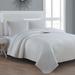 Estate Collection Tristan Quilt Set by American Home Fashion in Ivory (Size KING)