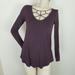 American Eagle Outfitters Tops | American Eagle Soft And Sexy Cage Front Top | Color: Purple | Size: S