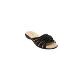 Wide Width Women's The Abigail Slip On Sandal by Comfortview in Black (Size 10 W)