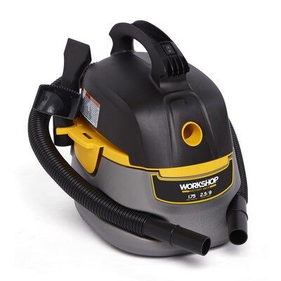 WORKSHOP Wet/Dry Vacs Workshop WS0255VA 2.5-Gallon Compact Shop Vacuum Cleaner 1.75 Peak Hp Portable