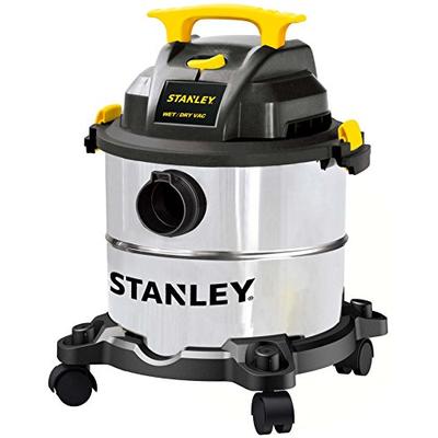 Stanley 5 Gallon Wet Dry Vacuum, 4 Peak HP Stainless Steel 3 in 1 Shop Vac Blower with Powerful Suct