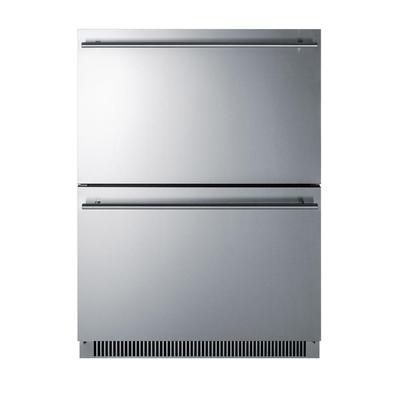 Summit Appliance 4.8 cu. ft. Under Counter Double Drawer Refrigerator in Stainless Steel, ADA Compli
