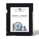 Tailored Frames 235 Gloss Black Wooden Picture and Photo Frames with Black Mount 50 x 40 cm Frame to take a 30 x 40 cm Picture