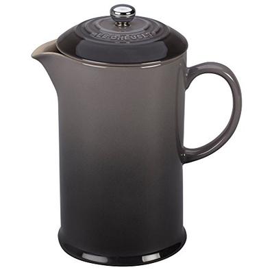 Le Creuset PG8200-107F Stoneware 27OZ. French Press-Oyster, 27 oz
