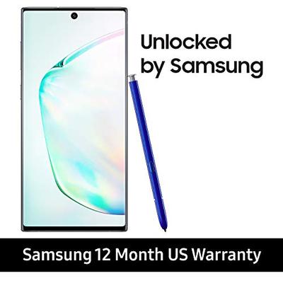 Samsung Galaxy Note 10 Factory Unlocked Cell Phone with 256GB (U.S. Warranty), Aura Glow (Silver) No
