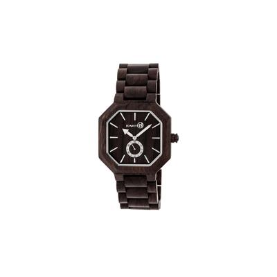 Earth Wood Unisex Watches Acadia Collection Brown dark brown dial, dark brown wood case