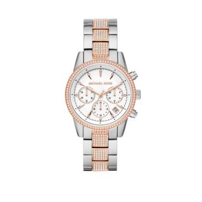 Michael Kors Two-Tone Women's Ritz Chronograph Two Tone Stainless Steel Watch