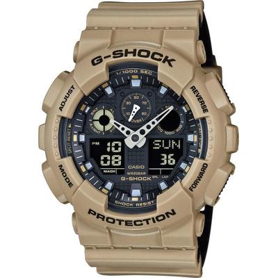 "Casio Tactical Watches G-Shock Analog-Digital Watch Tan Adjustable GA100L8A Model: GA100L-8A"