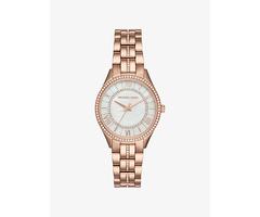 Michael Kors Mini Lauryn Pave Rose Gold-Tone Watch ONE SIZE