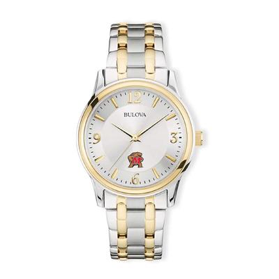 "Maryland Terrapins Silver/Gold Classic Two-Tone Round Watch"