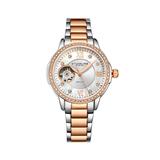 Stuhrling Women's Rose Gold - Silver Tone Stainless Steel Bracelet Watch 36mm - Dusty Rose screenshot. Watches directory of Jewelry.